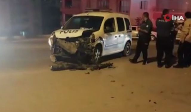 Ankara'da polis aracı ile otomobil çarpıştı: 2 kişi yaralandı