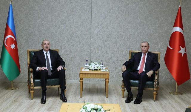 Cumhurbaşkanı Erdoğan, Azerbaycan Cumhurbaşkanı Aliyev ile görüştü
