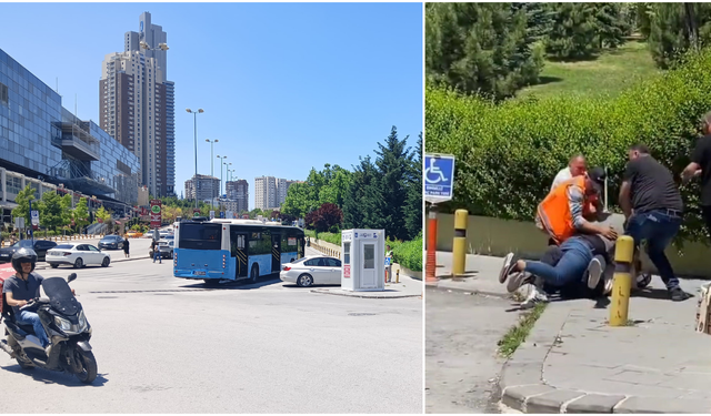 Ankara’da otobüs şoförü ile vale, demir çubuklarla kavga etti!