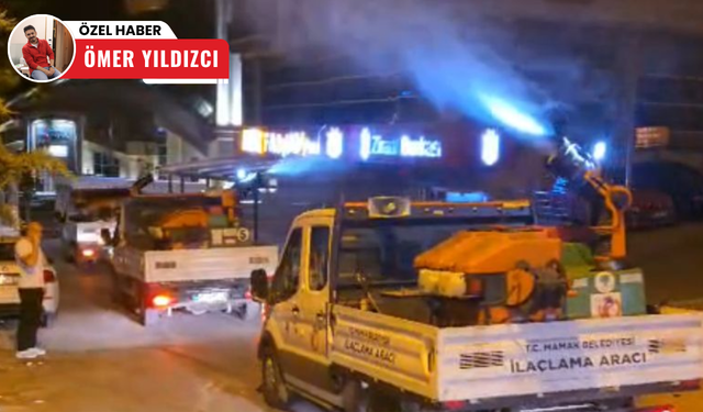 Mamak'ta kapsamlı haşere ilaçlama: Kartaltepe ve Mehtap Mahalleleri dezenfekte edildi!