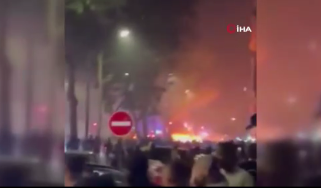 Şampiyonlar Ligi’nde zafer PSG’nin oldu, Paris sokakları karıştı!