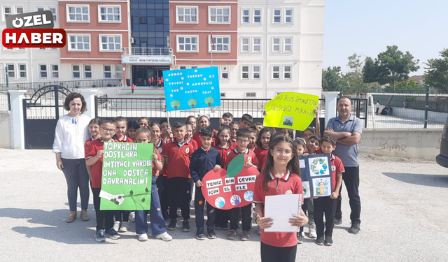 Polatlı minik çevrecilerden “Başka bir dünya yok” çağrısı