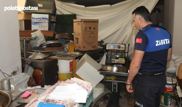 Yenimahalle Zabıtası'ndan merdiven altı tatlı imalathanesine baskın