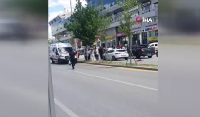 Ankara'da yolun karşısına geçerken canından oluyordu!