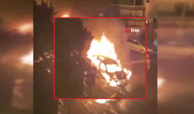 Başkentte korkutan araç yangını! Otomobil küle döndü