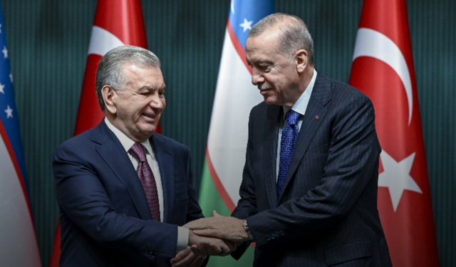 Cumhurbaşkanı Erdoğan, Özbekistan liderine Mirziyoyev ile görüştü