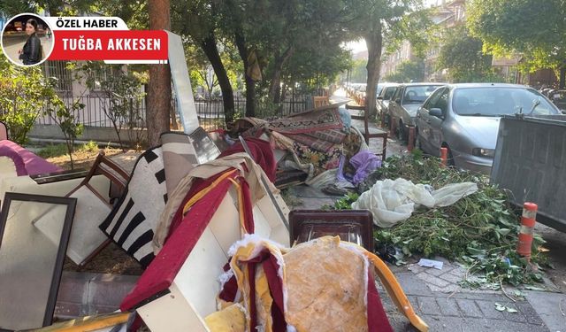 Çankaya’da çöp yanına bırakılan eşyalar tepki çekiyor