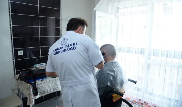 Kahramankazan’da hasta ve engellilere evde berber hizmeti