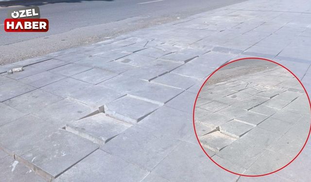 Ankara'nın en çok kullanılan yolunda kaldırım çilesi
