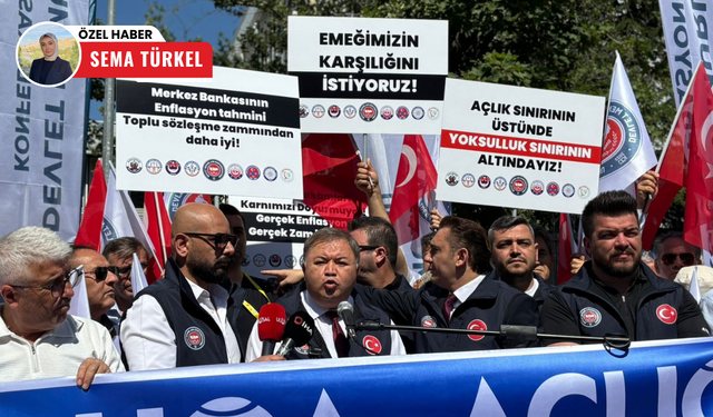 Memurlar, Hazine ve Maliye Bakanlığı önünde ses yükseltti!