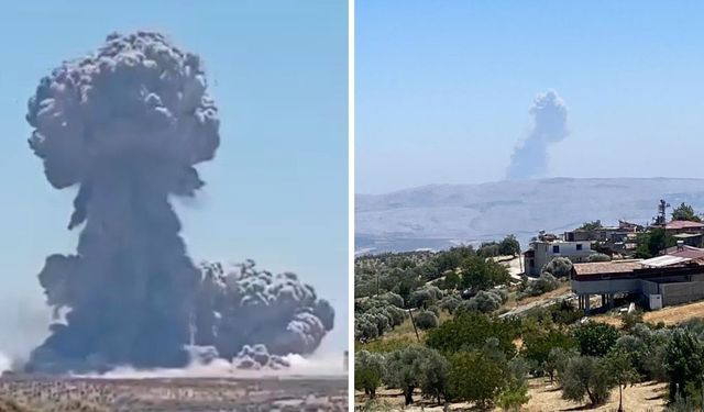 Mühimmat deposunda patlama: Hatay’dan hissedildi!