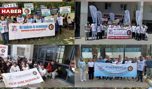 Öz Sağlık İş Sendikası 57 ilde sesini duyurmaya çalıştı