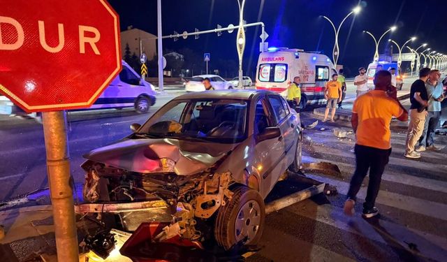 Polatlı’da, kaza anı araç kamerasına yansıdı!