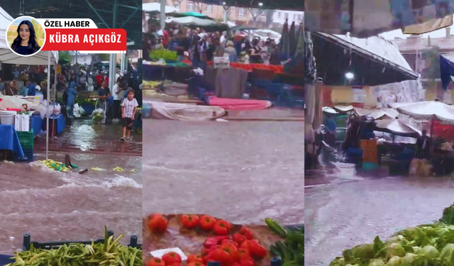 Sele karşı tezgah nöbeti: Keçiören’de pazarcı esnafı felaketin ortasında kaldı!