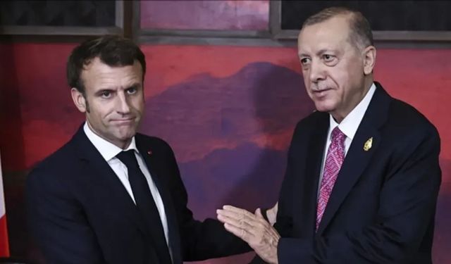 Cumhurbaşkanı Erdoğan ile Macron görüştü