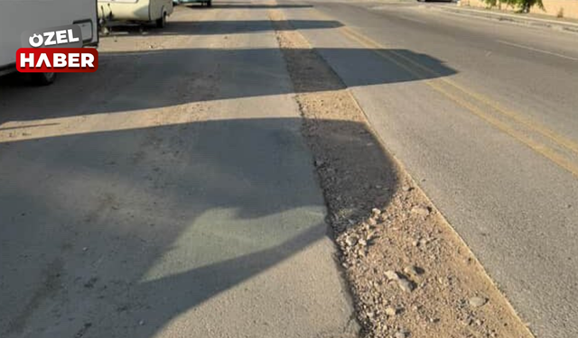 Çocuk parkının yanındaki bozuk yol tehlike saçıyor!