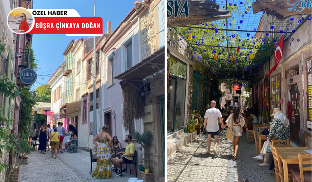 Ayvalık Küçükköy’de turist yoğunluğu sürüyor