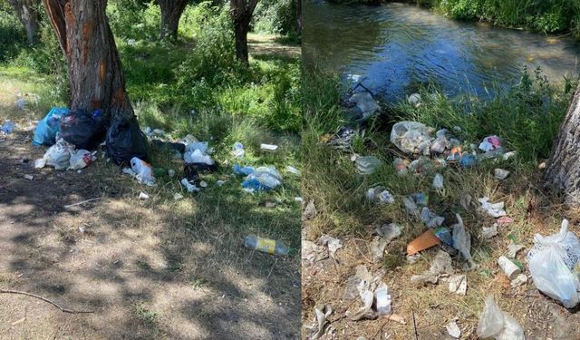 Kızılcahamam'da dereler çöplüğe döndü