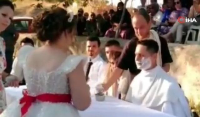 Böyle gelenek görülmedi: Para verip damada tokat atıyorlar