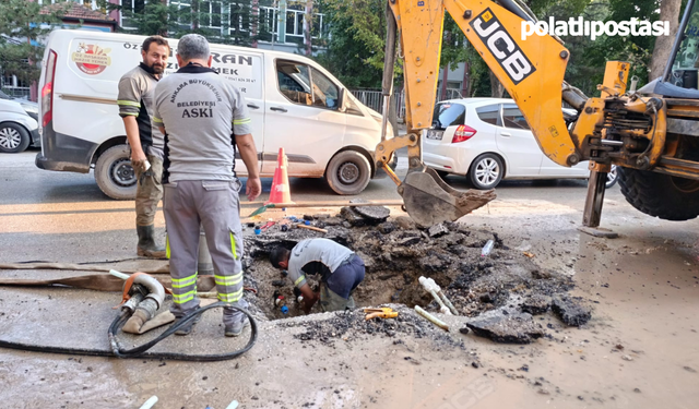 Polatlı Cumhuriyet Mahallesi’nde arıza çalışması başlatıldı