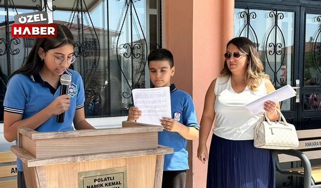 Polatlı Namık Kemal Ortaokulu öğrencileri şehitleri andı