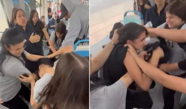 Kız öğrenciler arasında kavga çıktı: Yumruklar havada uçuştu