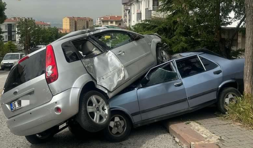 Ankara’da ilginç kaza