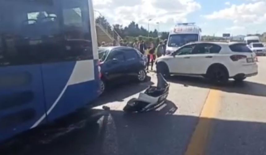 Ankara'da zincirleme kaza! Aralarında belediye otobüsü de var
