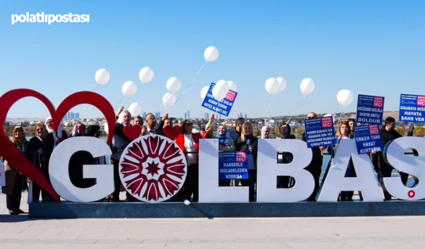 Gölbaşı'nda Akciğer Kanseri Farkındalığı İçin Balonlar Gökyüzünü Kapladı