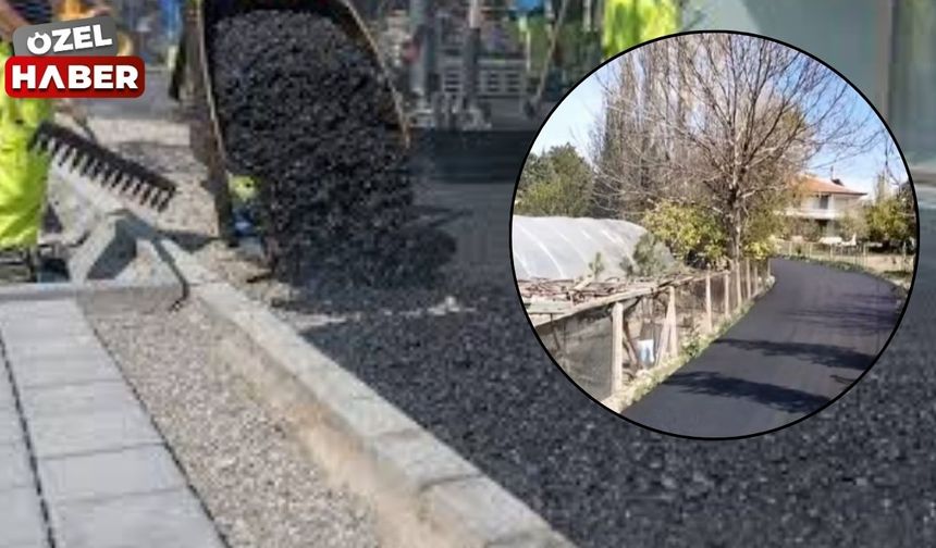 Ahi Köyü'ne sıcak asfalt dökümü gerçekleştirildi