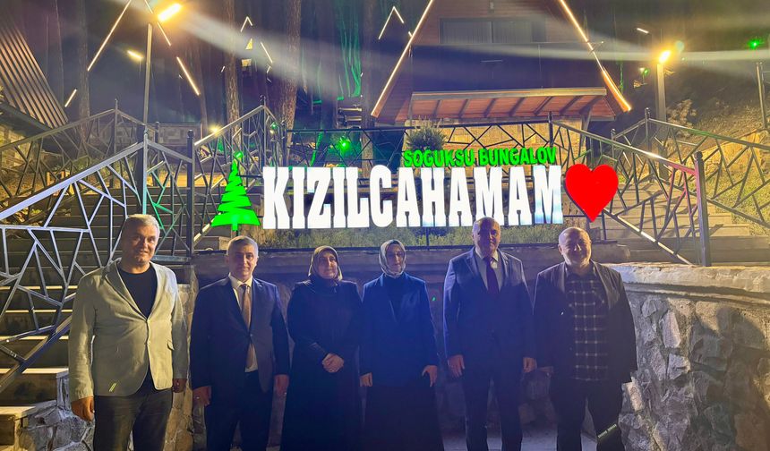 AK Parti Milletvekili Çam, Kızılcahamam’daki bungalov evleri inceledi