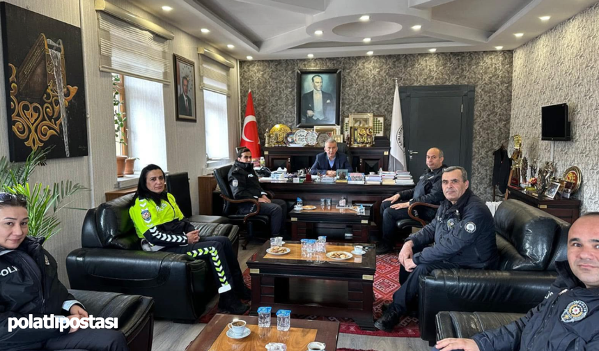 Çamlıdere Belediye Başkanı Ceylan'dan Polis teşkilatına anlamlı ziyaret
