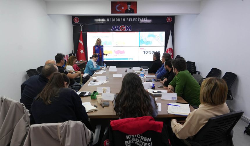 Keçiören Belediyesi personeline 'Afet Farkındalık Eğitmeni' sertifikası