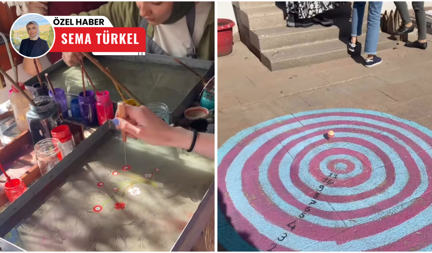 SOKÜM Müzesi’nde çocuklar topaç çevirdi, gençler ebru yaptı