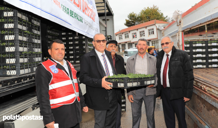 Tarımda güç birliği: ABB ve Ayaş Belediyesinden çiftçiye dev fide desteği