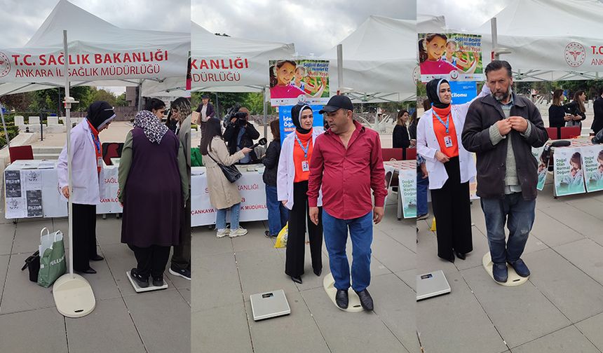 Ankara'da vücut kitle indeksi ölçümü uygulaması başladı