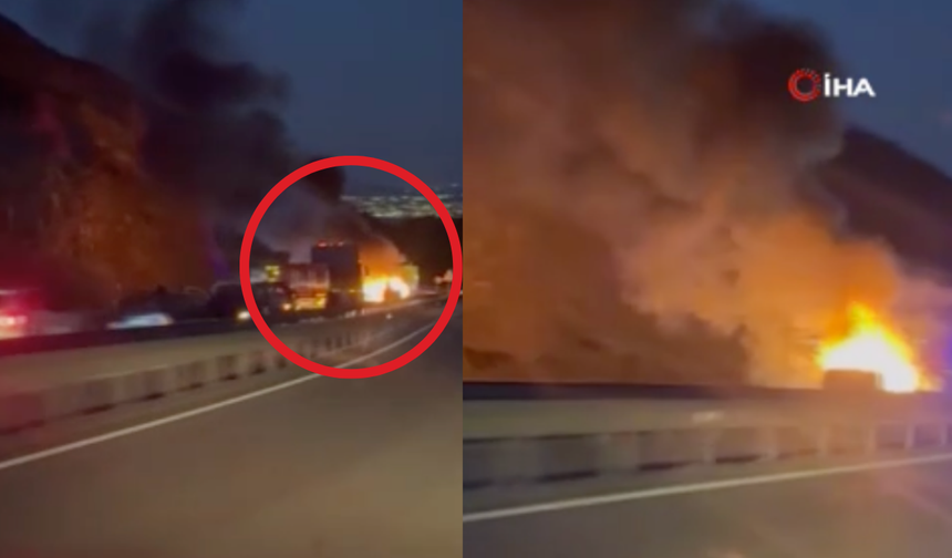 Ankara’da otomobil alev topuna döndü! Sürücü son anda kurtuldu