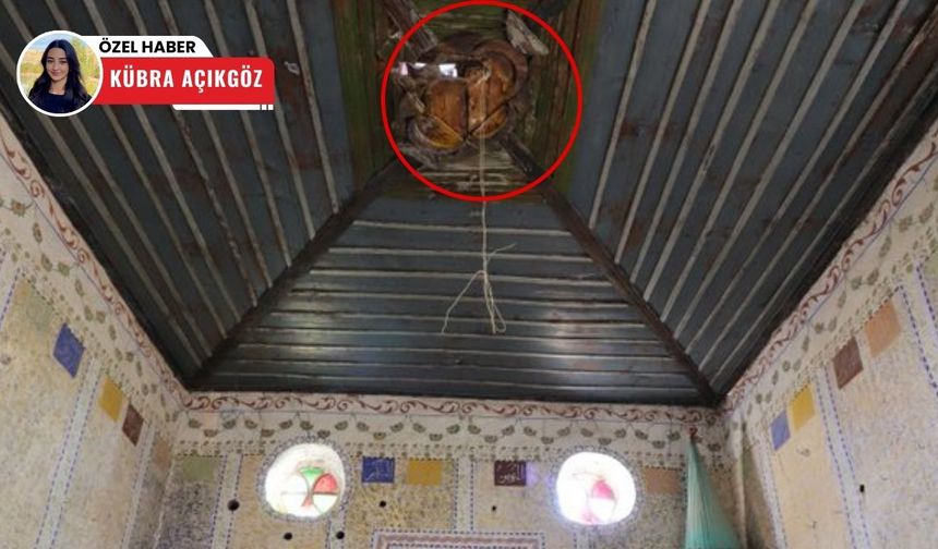 Ankara'daki asırlık caminin tavan göbeği sökülüp götürüldü!