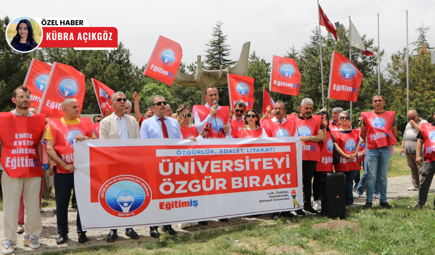 ODTÜ'nün önünde ses yükseltildi: "Üniversiteler alarm veriyor"