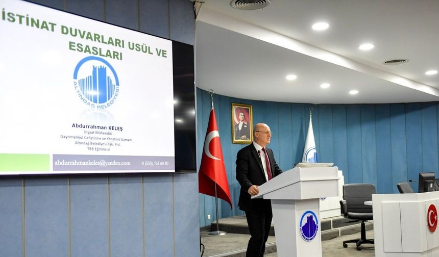 Altındağ Belediyesinin düzenlediği istinat duvarı eğitimi yoğun ilgi gördü