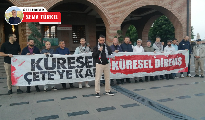 ANFİDAP’tan Hacı Bayram Camii avlusunda İsrail’e tepki