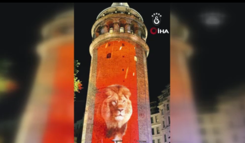 Şampiyon Galatasaray’dan Galata Kulesi’nde iddialı görsel şov