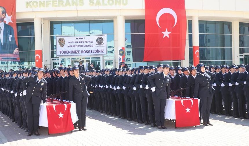 Akyurt POMEM’de gurur anı: Kadın polisler yemin ederek mezun oldu