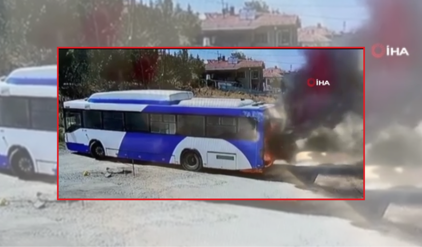 Ankara'da EGO otobüsü alev aldı! Yolcular son anda kurtuldu