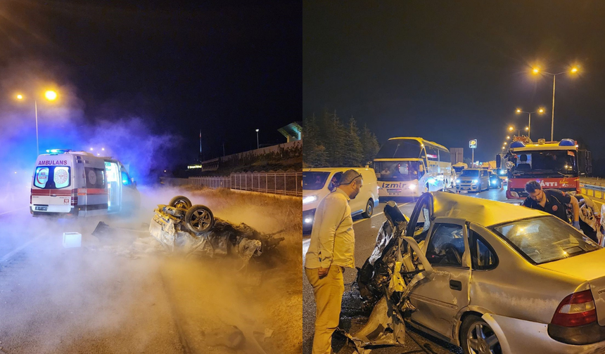 Ankara’da feci kaza: Ters yöne giren otomobil kafa kafaya çarpıştı!