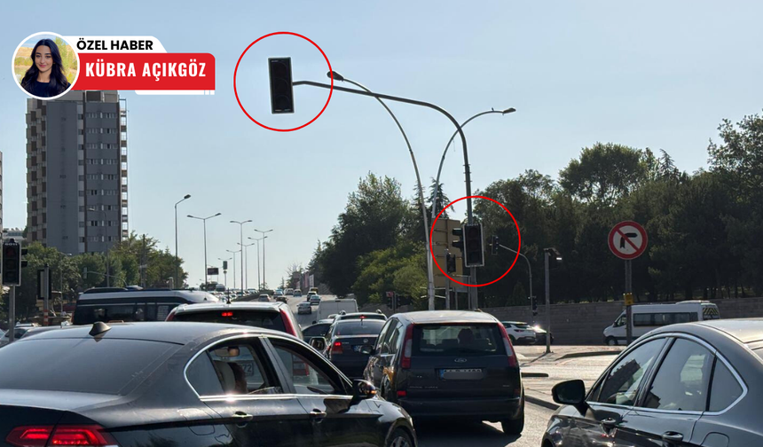Çalışmayan ışıklar, trafiği felç etti!