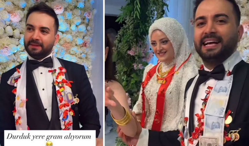 Kadir Ezildi’nin düğününde, altın yağdı!