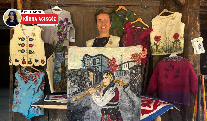 Keçeyle tanıştı, tasarıma yön verdi