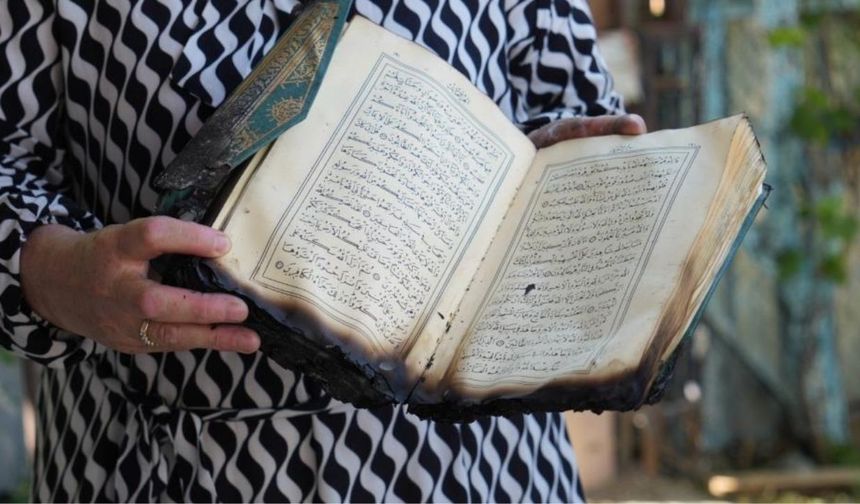 Ankara'da yangın: Küle dönen evde tek yanmayan Kur'an-ı Kerim oldu