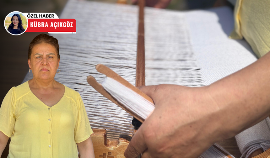Mekik dokuyarak ev ekonomisine katkı sağlıyor